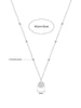 Silver Shiny Round Beads Halo Zircon Necklace For Women Engagement Wedding Jewelry - Image 4