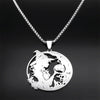 Witch Ball Moon Spell Pendant Necklace for Women/Men Silver Color Stainless Steel Wicca Pagan Chain Jewelry Colier NZZZ526S02 - Image 3