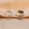Zakol Korea Multilayer Zircon Engagement Open Rings for Women Water Drop Party Jewelry - Image 7