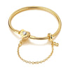 Bracelet Silver Charm Bracelet 17-20CM Golden Heart Love Key Clover Bracelet Bangle Women Jewelry Gift - Image 8