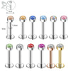 ZS 6-13PCS/LOT 16G Stainless Steel Lip Labret Piercing Set Crystal Monroe Lip Stud Ear Tragus Helix Cartilage Piercing 6/8/10mm - Image 22