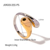 316L Stainless Steel Ring with Gold-Tone and Silver-Tone Designs - Image 9