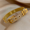 Greatera Stainless Steel Strap Men Bangle Adjustable Personality Knit Mesh Belt Bracelet For Couples Simple Jewelry - Image 4