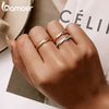 Silver Simple Twisted Rope Ring, Gold Plated Cubic Zirconia Eternity Band Stackable for Women Engagement - Image 3