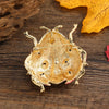 cartoon rhinestonne studded seven star ladybug brooch alloy enamel beetle men's women's clothing pin - Image 3