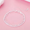 Silver Cute Buckle Side Chain Bracelet for Women Men Charm Party Gift Wedding Jewelry - Image 17