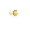 1PC Silver Vintage Threaded Flat Back Cartilage Stud Earring Sun Shell Fish Flower Knot CZ Piercing Jewelry - Image 12