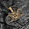 Retro Celtic Knot Pattern Disc Cross Pendant Necklace for Men Gothic Punk Street Jewelry Gift - Image 32