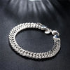 Silver Cute Buckle Side Chain Bracelet for Women Men Charm Party Gift Wedding Jewelry - Image 1