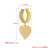 Pearl Heart Hoop earrings 4 lines Cubic zirconia women huggie earrings Sweet Bow drop earrings - Image 4