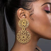 Women Earrings Design Big Drop Earrings Two Tone Jewelry Wedding Party Gift - Image 1