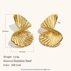La. Muses Rotating Twisted Fan Shaped Stainless Steel Women's Earrings Pvd Gold Plated Jewelry Accessories - Image 4