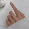 Silver Sweet Romantic Zircon Open Branch Small Leaf Adjustable Ring for Women Korean Wedding Party Jewelry - Image 8