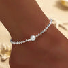 Simple Temperament Sparkling Anklet for Women Bohemia Cross Heart Pendant Adjustable Chain Anklet Niche Design Jewelry Gifts - Image 5
