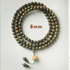 108 Green Sandalwood Wooden Beads Bracelets 6 8mm Women Men Elastic Beaded Long Necklace Buddhist Prayer Yoga Jewelry Gift - Image 2