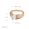 Texture Gradient Zircon Rings Rose Gold Color Gothic Jewelry Daily Unusual Rings For Women - Image 2