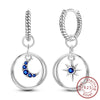 Silver Hoop Earrings Star Moon Stud Drop Earrings For Woman Party Wedding Accessories Jewelry Gift - Image 18