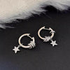Light Elegant Simple Star Crystal Hoop Earrings For Women Metal Jewelry Party Gifts - Image 7