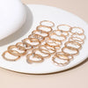 23Pcs Vintage Crystal Star Moon Rings Set For Women Geometric Hollow Ring Wedding Party Jewelry Accessories - Image 3