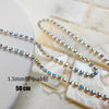 100/50cm Long Crystal Chain Nail Charms 1.5/2mm Shinying Clear/AB Diamond Nail Art Metal Steel French Manicure Crystal - Image 9