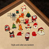 6 pcs/1 set Christmas cartoon brooches, cute Santa Claus, reindeer, and snowman series brooches, suitable for Christmas badges - Image 3
