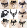 Gothic Victorian Black Lace Necklace Women Girl Boho Crystal Tassel Sexy Lace Choker Dark Loli Style Holiday Party Girl Jewelry - Image 1
