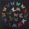 5pcs/lot Colorful Crystal Butterfly Pendant Glass Gradient Charms For Korean Women Necklace Choker Jewelry Accessories - Image 1