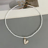 Fresh Color Handmade Choker Necklace for Women Girl Rice Beads With Love Heart Pendant Necklace Wedding Party Jewelry - Image 6
