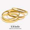 Multi-size Glossy Bulge Oval Shape Bangles Gold Plated Stainless Steel Women Jewelry - Image 1