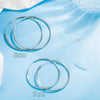 Silver Round Hoop Earrings For Women lady 5/6CM Diameter wedding party Jewelry Couple Gift - Image 2