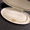 Imitation Pearl Beaded Necklace or Bracelet with Cubic Zirconia Round Clasp - Image 16