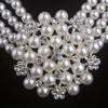 Vintage Style Pearl Wedding Necklace Earring Jewelry Set, Suitable for Weddings, Performances, Christmas, Halloween Gifts - Image 3