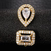 Silver Sparkling Zircon Water Drop Square Geometry Adjustable Rings for Women Gift Party Jewelry Gift - Image 5