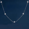 Dainty Lucky Leaf Necklace for Women Silver Gold Plated Cute CZ Flower Pendant Choker Jewelry Gifts - Image 5
