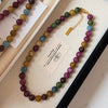 Colorful Tourmaline Stone Gold Female Beads Chain Necklace Jewelry For Women Birthday Gifts - Image 1
