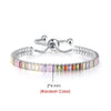 Simple Tennis Bracelet For Women Rectangle Zircon Silver Color Adjustable Bracelets On Hand Friend Gift Jewelry - Image 29