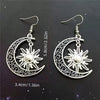 Gothic Dark Style Moon Sun Pentagram Earring Occult Crescent Wicca Witch DangleEarrings For Women Men Hanmade Goth Jewelry Gift - Image 6