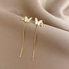 1Pair Silver Needle Acrylic Square Earrings Line Tassel Chain Drop Earring Women's Ear Line Straight Jewelry Gifts - Image 12