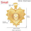 Brass Heart with CZ Zirconia Paved Charm Pendant, Gold Plated Zircon Jewelry Finding Supplies - Image 27