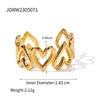 Twisted Link Chain Open Rings Stainless Steel Jewelry Gold Plated Adjustable Finger Rings For Women Party Gift - Image 25