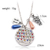Film Television Peripherals 26 Alphabet Necklace Originality Circular Letters Dotted With Rhinestones Necklace - Image 6