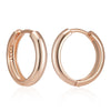 Glossy Dangle Earrings Rose Gold Simple Hoop Earrings For Women Party Daily Jewelry - Image 6