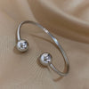Simple Stainless Steel Round Bead Opening Slim Bracelet for Women Men Unixes Cuff Stackable Jewelry Gift - Image 5