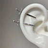 Winged Sword Piercing Stud with Drop Charm - Image 3
