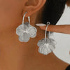 Women's Golden Vintage Double-Layer Hollow Flower Hoop Earrings for Daily Wear Jewelry Gift - Image 6