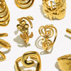 Spiral Open Series Ring Twisted Multi-layered Ring Hammed Flower Stainless Steel Jewelry Accessories - Image 3