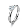Classic Stainless Steel Ring Zirconia Ring For Men Women Wedding Engagement Unisex Jewelry - Image 2