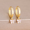 2Pcs 12 Constellation Birthstone Little Gold Plated Ear Hoop Earrings Cubic Zirconia Butterfly Pendant Party Wedding Jewelry - Image 11