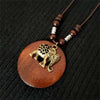 Ethnic Style Round Wood Beads Alloy Leaf Pendant Necklace For Women Girl Bohemian Sweater Chain Vintage Jewelry Accessories Gift - Image 13