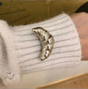 Croissant Brooches Metal Accessories Gold Silver Plated Light Korean Style Unisex Jewelry Gifts - Image 3